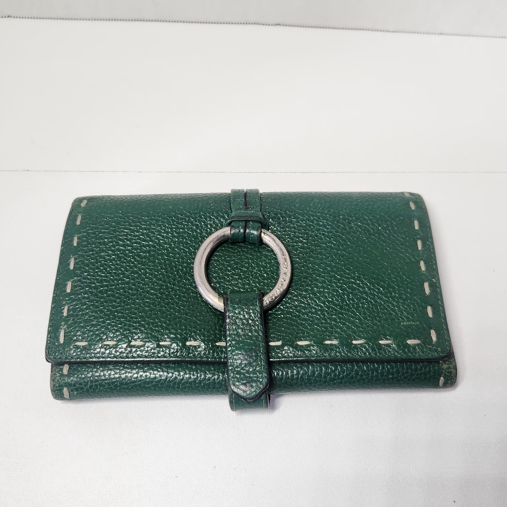 Bcbgmaxazria Large Green Leather Wallet